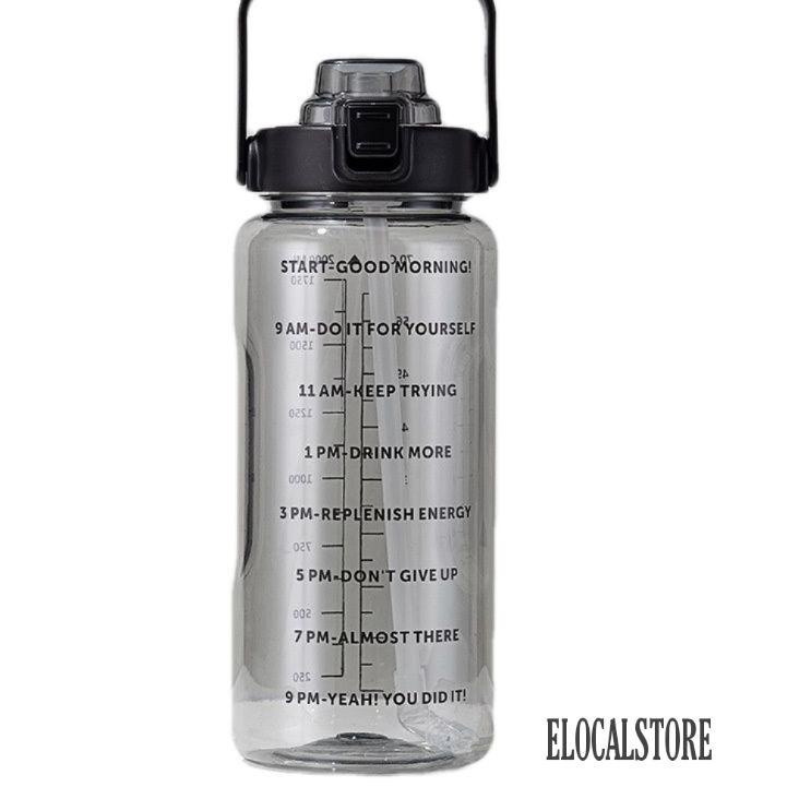 ♩ Botol Minum 2 Liter/Botol Minum Transparan/Botol Minum Bening Motivasi ℮