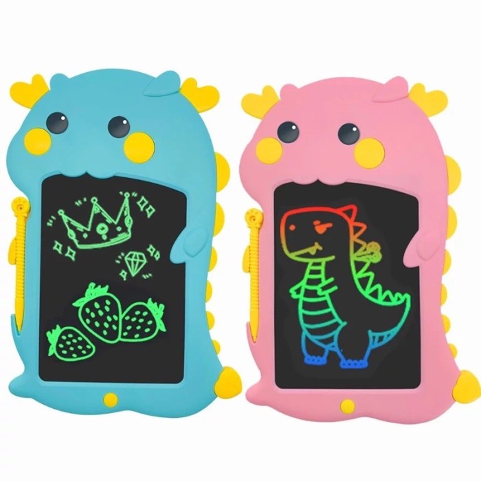 

Tuhe Lcd Writing Tablet 8.5 Papan Tulis Tablet Anak Motif Hewan Lucu Dino