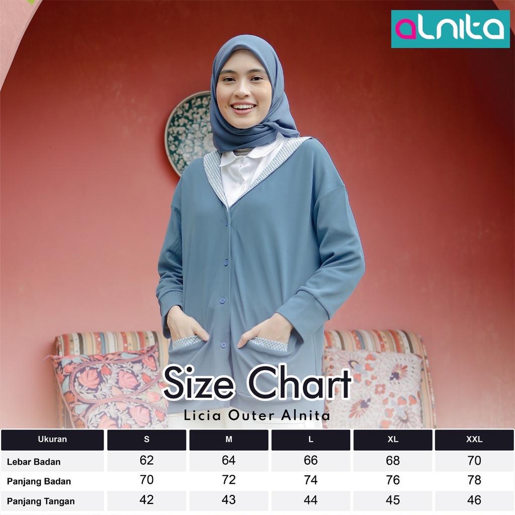 Alnita LICIA Atasan Bahan Hoka mix Hazel Atasan Trendi Fashion Wanita by Alnita Bisa COD