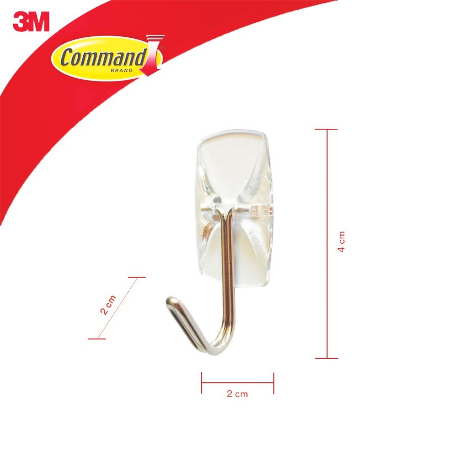 Ktmstore Command hook 3M Gantungan Barang Clear Small Wire Hook 17067-9CLR