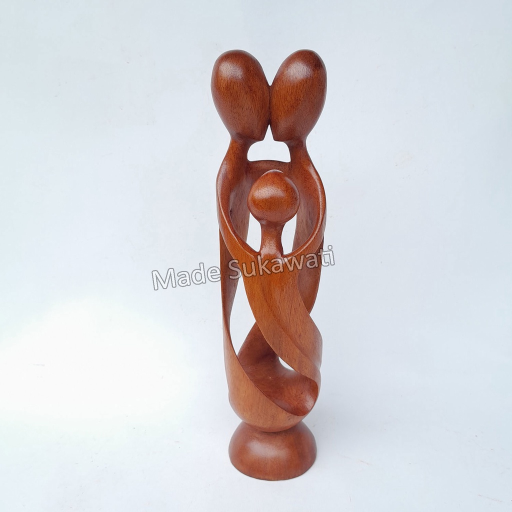 Kerajinan patung ukiran kayu khas bali 30cm hiasan dekorasi handmade