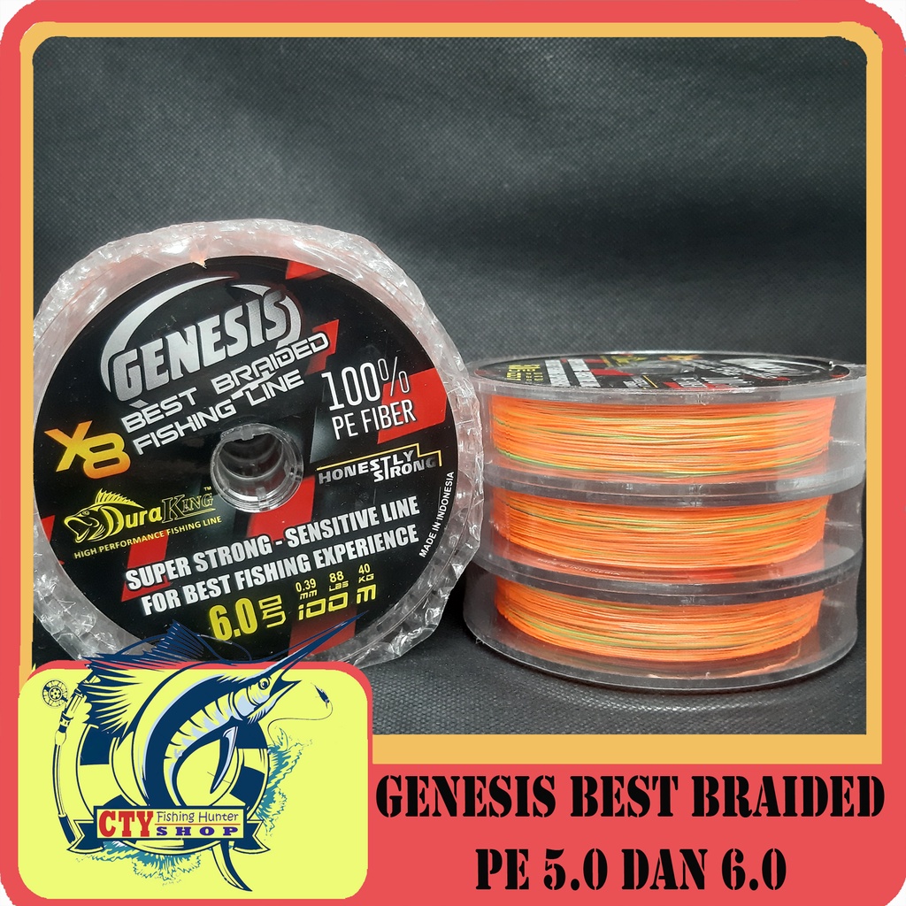 Benang  Senar Line Pancing Duraking Genesis PE 5 DAN PE 6