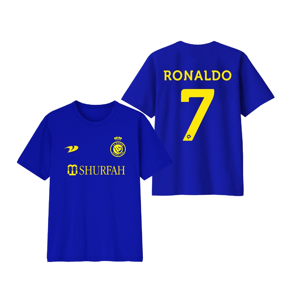 Baju Kaos Bola Ronaldo Al Nassr Size Bayi Sampai Big Size Bahan Katun Combed 30s