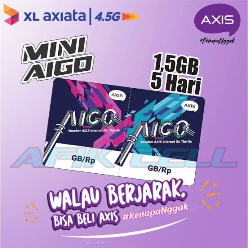 vocer axis aigo 1,5gb pls bonislokal 2gb 5 hari
