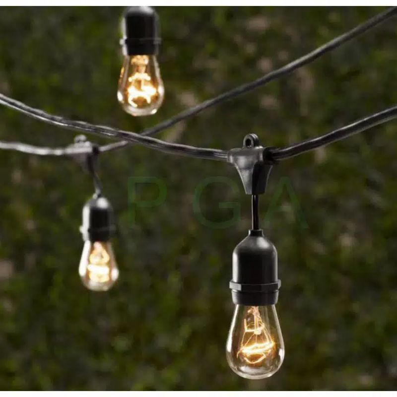 Kabel Fitting Lampu Cafe 10 meter 10 fitting