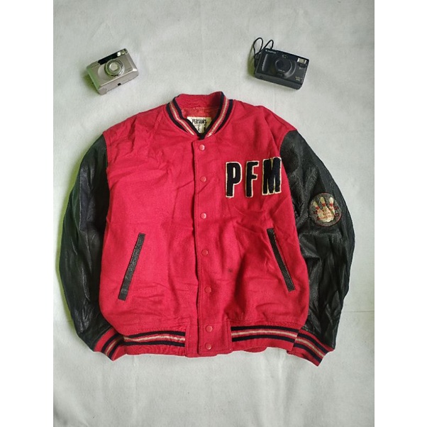 JAKET VARSITY WOOL MIX LEATHER KULIT ASLI PERSONS FOR MEN