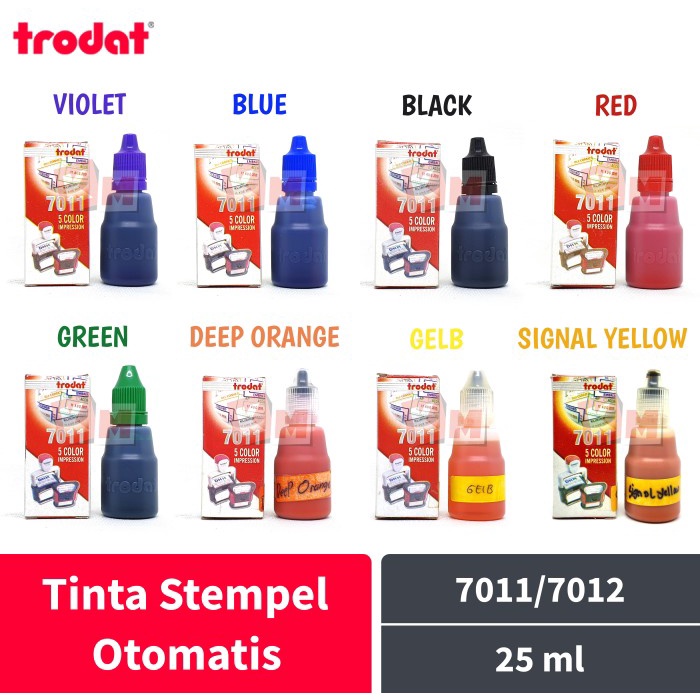 

BISA COD Stamp Pad Ink / Refill Tinta Stempel Otomatis Trodat 7011/7012 25 ml