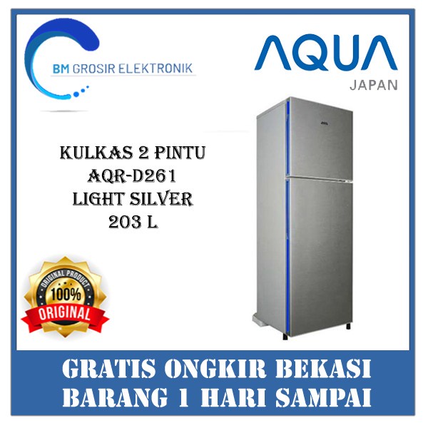 AQUA AQR-D261 DS/LS KULKAS (2 PINTU) ORIGINAL