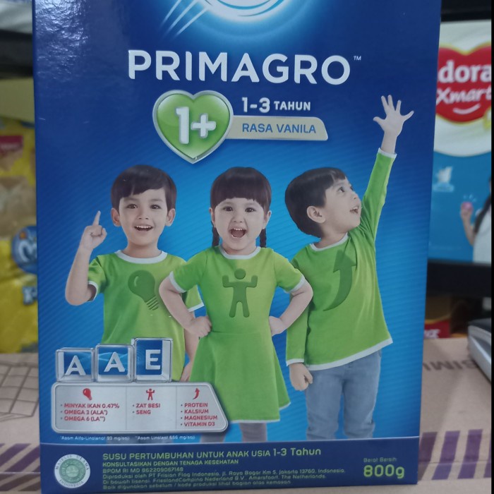 

[ COD ] Frisian Flag Primagro 1+ (123) Susu Bubuk Pertumbuhan 800g - Vanila