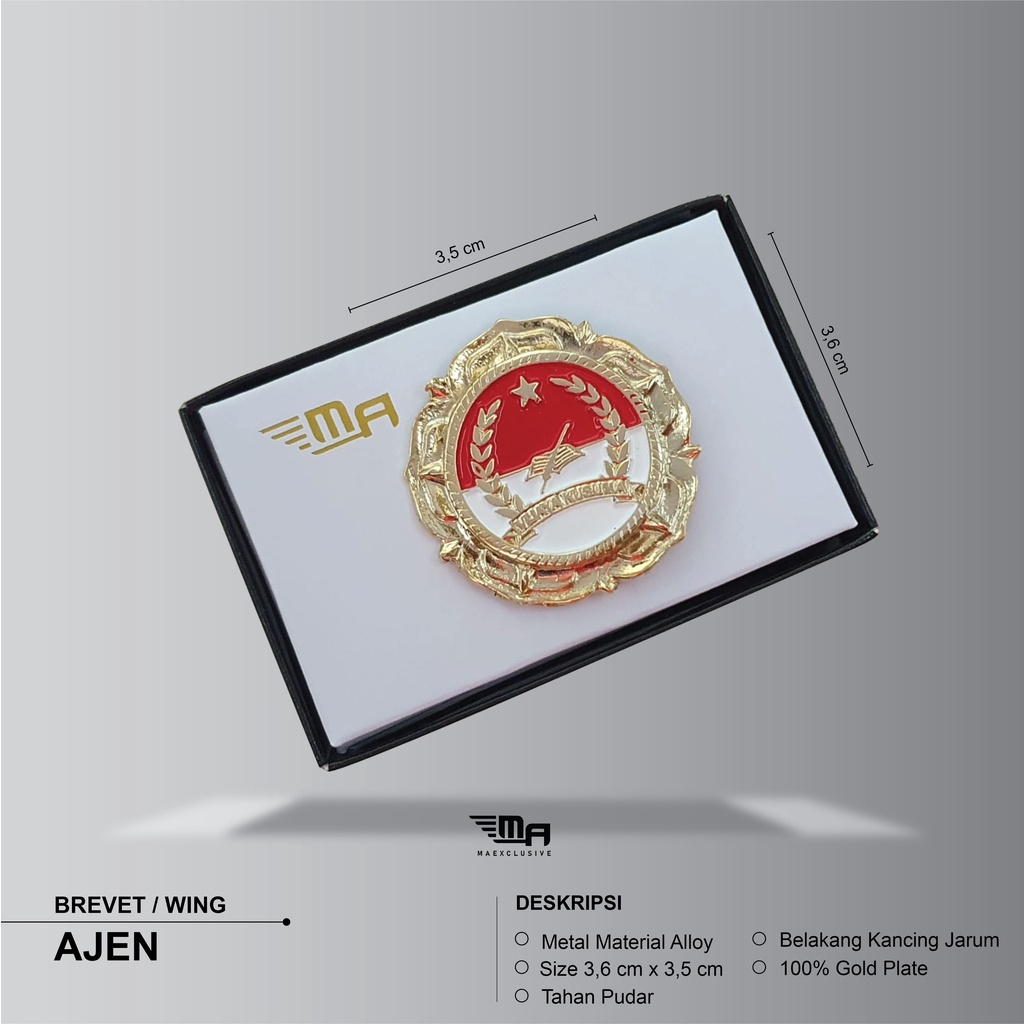 WING AJEN PDH BRIVET BREVET AJEN DESAIN BARU PIN
