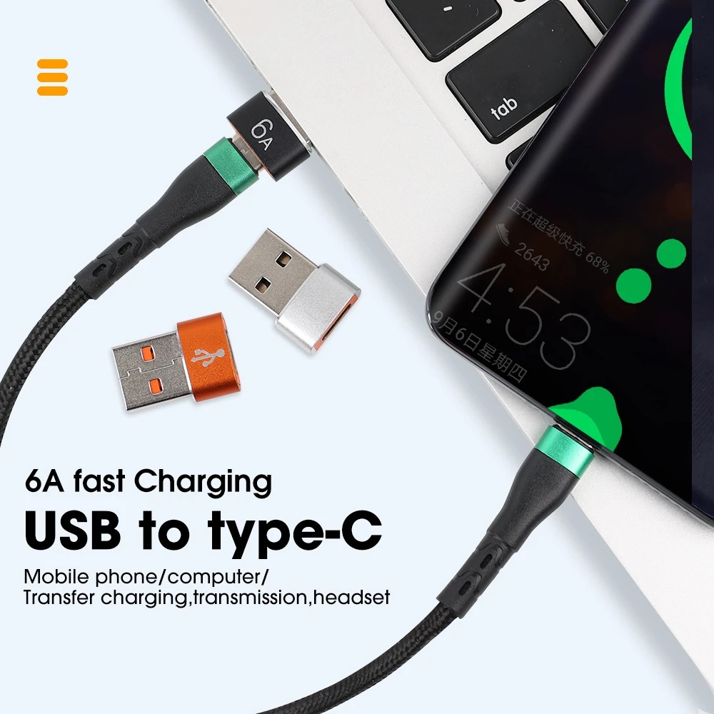 Adaptor Konektor Kabel USB 3.0 Untuk Android USB C OTG Connector PC MacBook Pro USB C Charging Connector 10A USB Ke Tipe-C Dan TypeC Ke USB OTG Converter