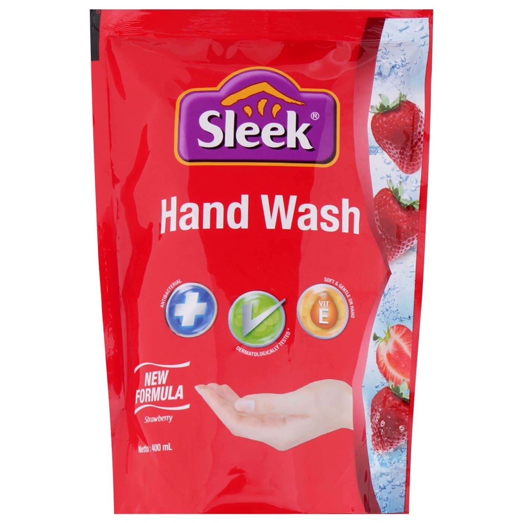 SLEEK HAND WASH REFILL 400ML STRAWBERRY