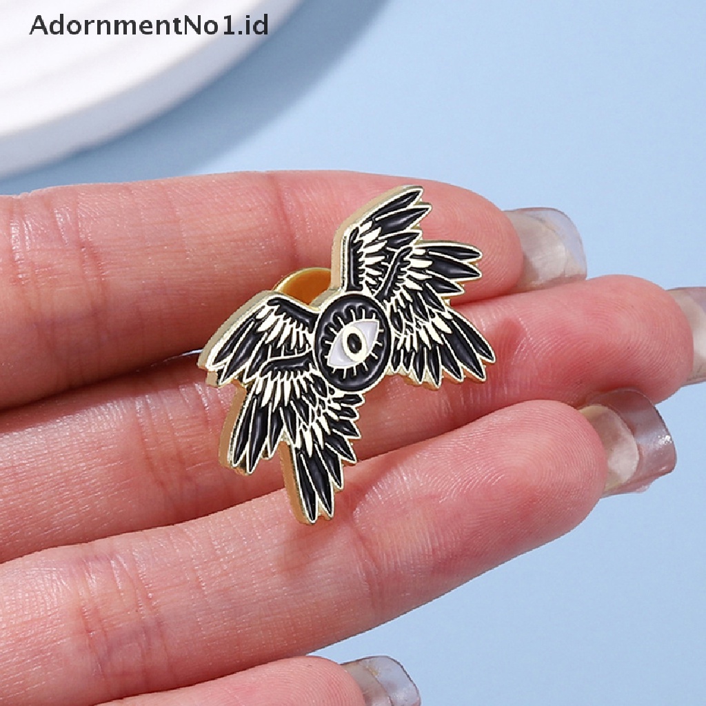 [AdornmentNo1] Mata Horus Seraph Sayap Enamel Lencana Bros DIY Ransel Kerah Lapel Pin Aksesoris Perhiasan Pesta [ID]