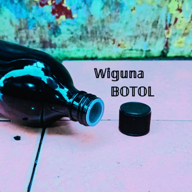 Botol Ulir 300ml Hitam Plastik