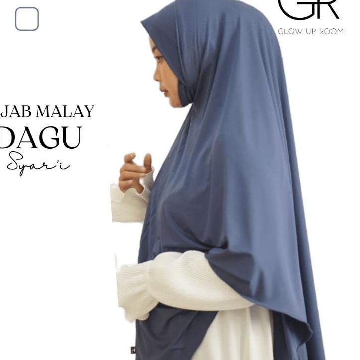 Khimar Malay Dagu Syar'i Jersey | Khimar Dagu Jumbo | Hijab Jumbo Dagu Malaysia | Jilbab Jumbo Malay