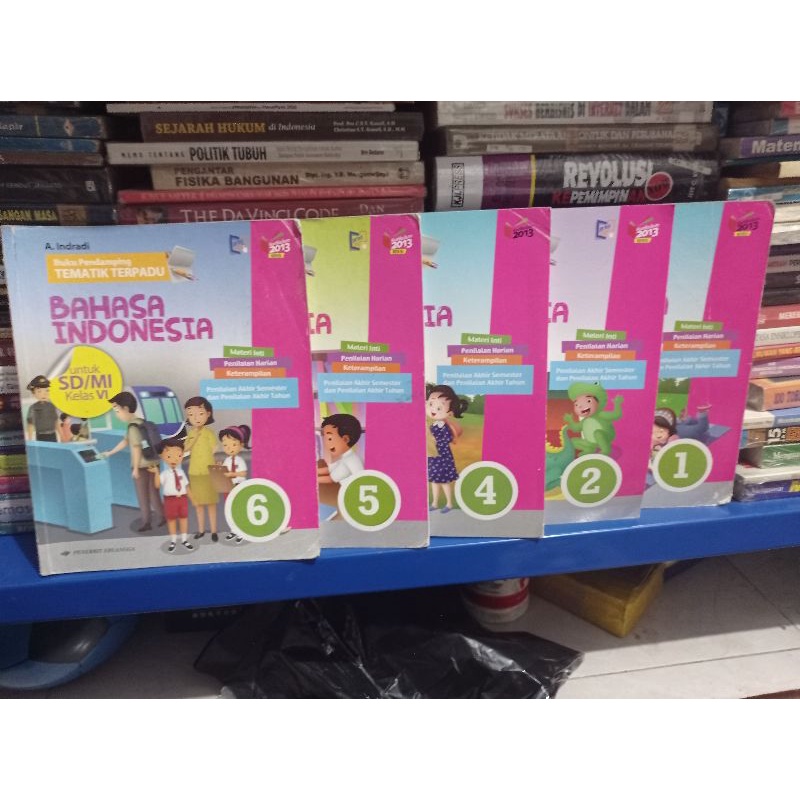 buku bekas BUKU PENDAMPING TEMATIK TERPADU  BAHASA INDONESIA untuk SD kelas 1,2,3,4,5,6  erlangga