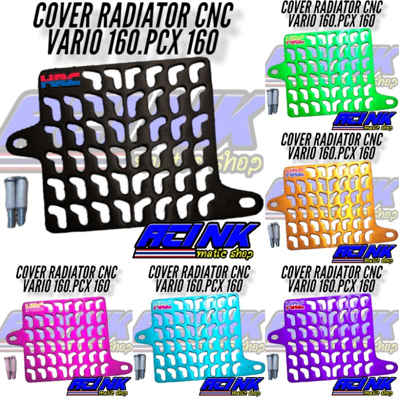 Cover radiator ARM FULL CNC ALMUNIUM VARIO 160 NEW PCX 160 NEW motif ARM full cnc