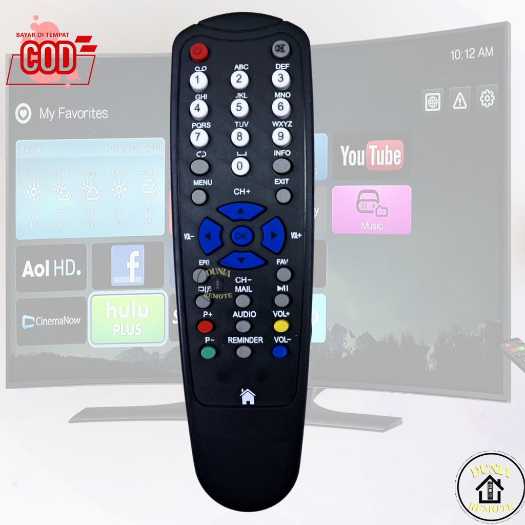 Remot Remote Tv Digital Receiver Multi KVISION BROMO C1000 Hd18 C2000 Cartenz