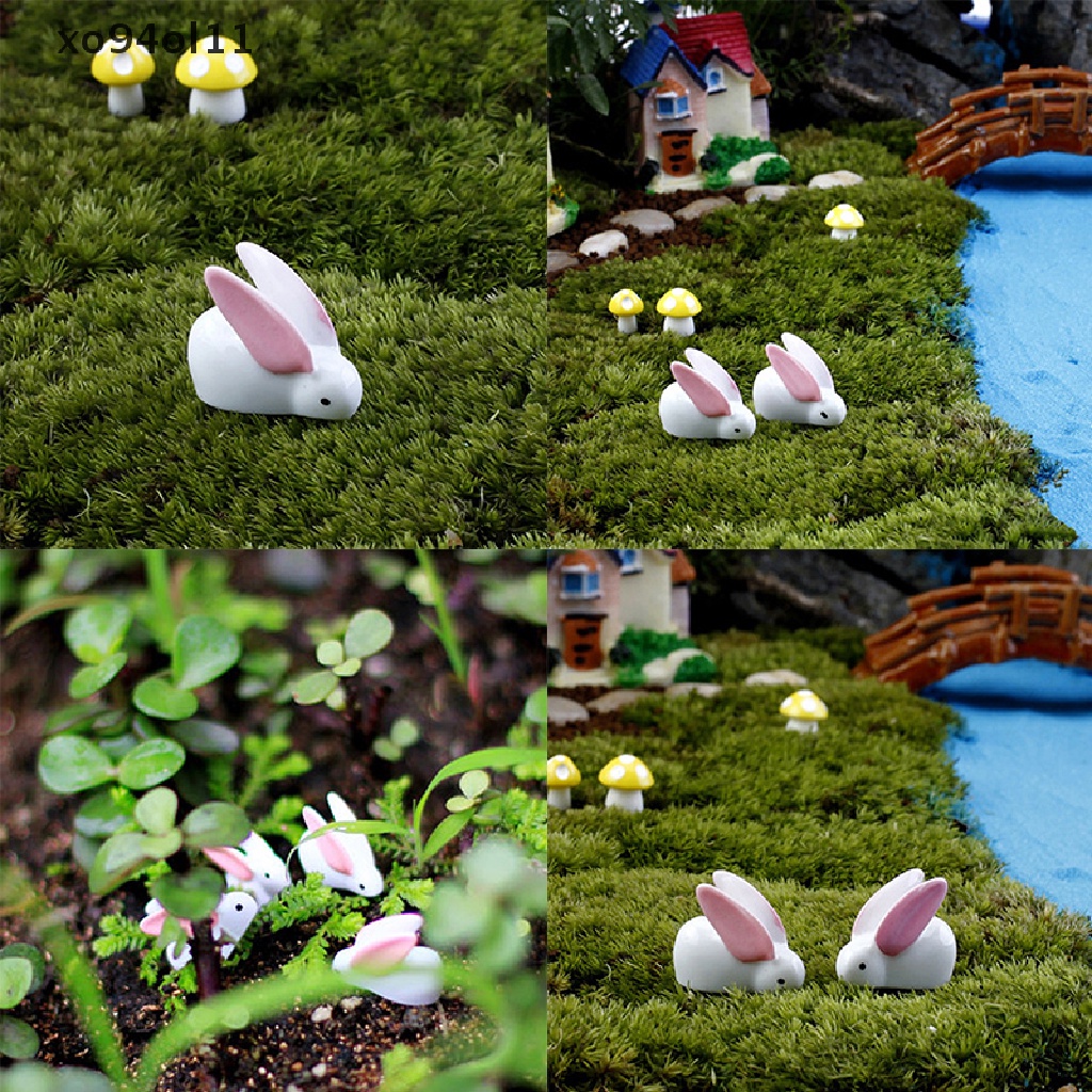 Xo Ornamen Taman Peri Kelinci Resin Miniatur Patung Taman Aksesoris Kebun Mini OL