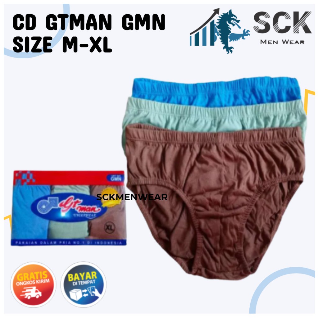 [ISI 3] CD Pria GT-Man GMN Bahan Katun Polyester / Celana Dalam Laki GTMan Murah - sckmenwear GROSIR