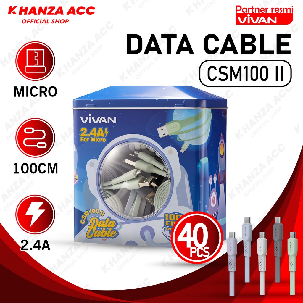 KHANZAACC VIVAN CSM100 II Kabel Data Micro USB ( Ecer 1 Pcs )