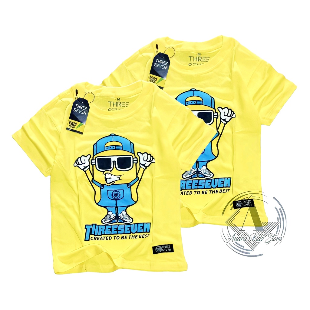 Kaos distro anak karakter minion kuning