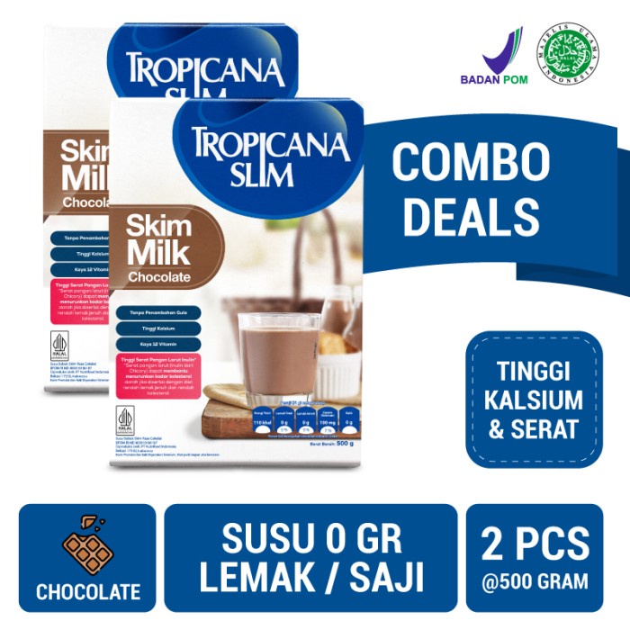 

[ COD ] Twin Pack: Tropicana Slim Skim Milk Chocolate 500gr