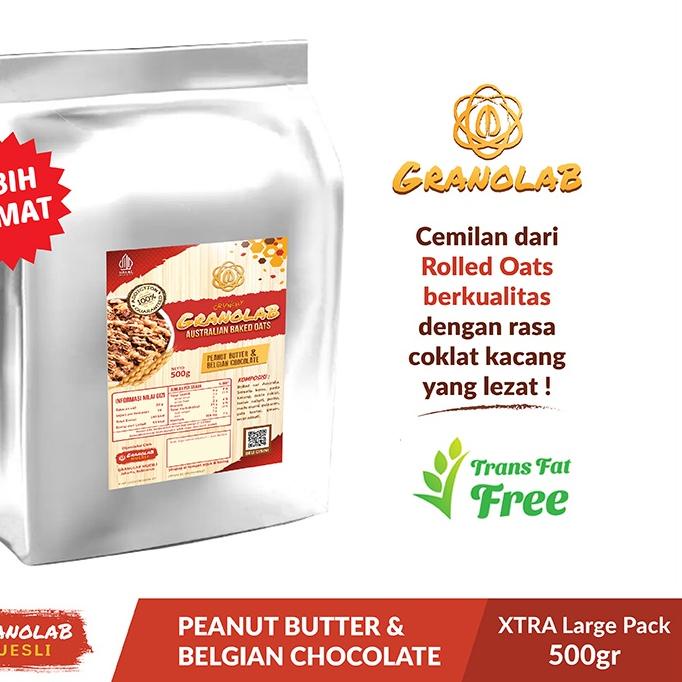 

☻ Granola 500 gr Peanut Butter & Belgian Chocolate - Granolab Muesli ❈