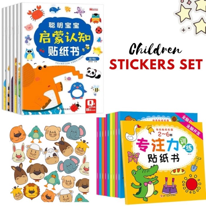 

Buku Stiker Anak Set Tempelan Anak Children Sticker Set Mandari