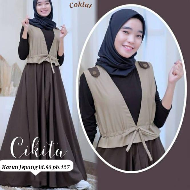 TREN TERBARU CIKITA OVERALL SET INNER / GAMIS REMAJA TANGGUNG / GAMIS REMAJA TERBARU....