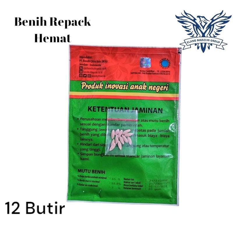 Repack 2000an Bibit Benih Timun MONAS F1 12 Butir Bintang Asia 100% Original