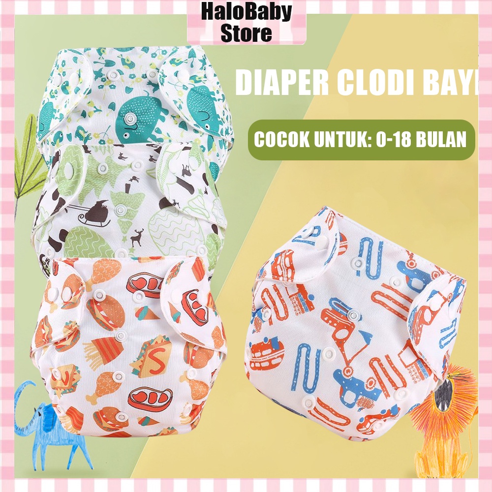 Halobaby Popok Kain Bayi/Popok Clodi Celana/clody bayi Reusable