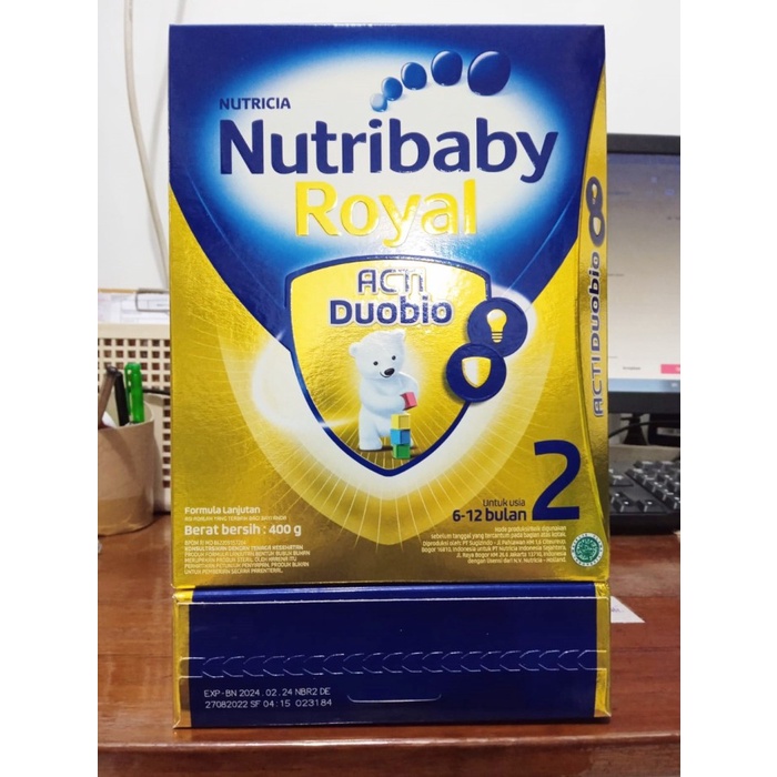 

[ COD ] NUTRICIA NUTRIBABY ROYAL 2 ACTI DUOBIO USIA 6 - 12 BULAN 400GR