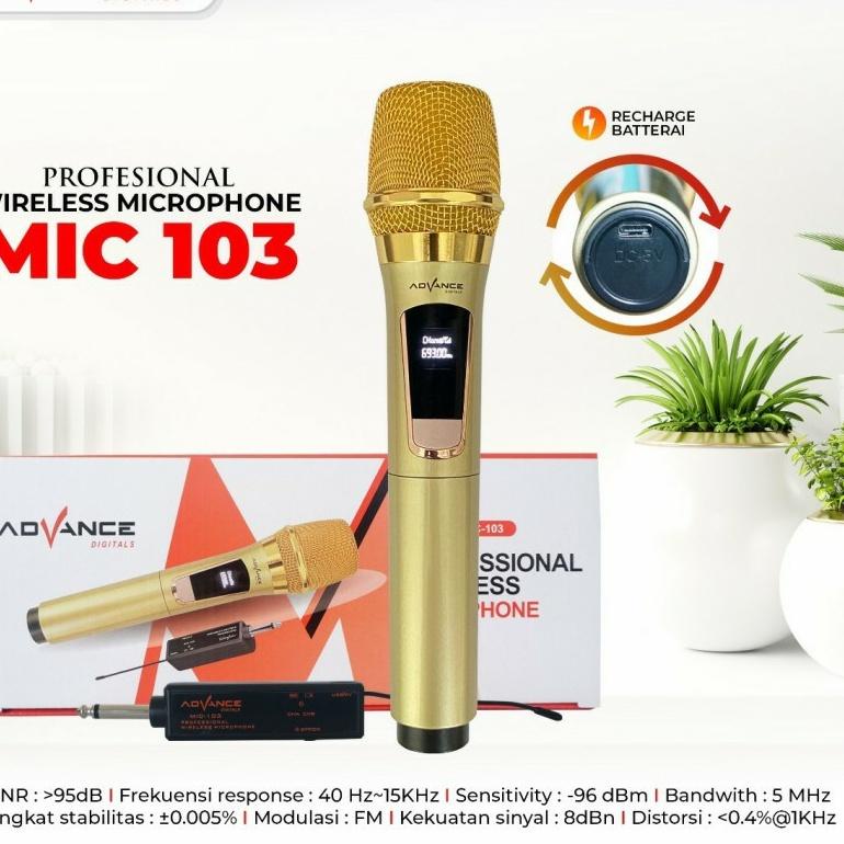 Borong Produk Mic Wireless Advance 102 103 104 microphone Single Advance Mic102 mic103 Mic104 (bahan