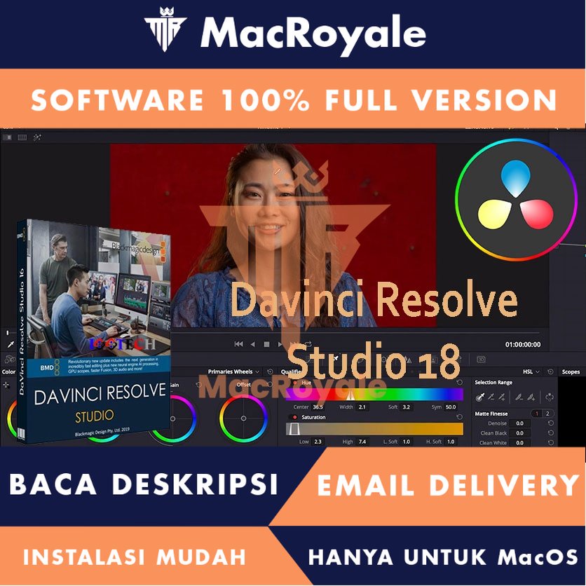 [MacOS] Blackmagic Design DaVinci Resolve Studio Full Version Lifetime Full Garansi