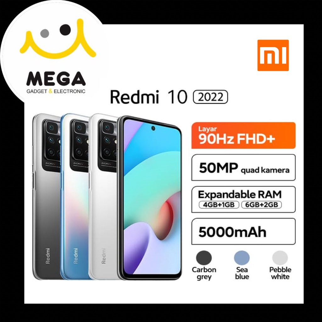 Xiaomi Redmi 10 2022 4GB + 64GB Garansi Resmi Xiaomi Indonesia