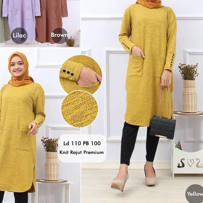 ♜ Soula Tunik / Solia Tunik - Tunik Kaos Rajut Premium / LD100 Melar / Soula 5 / soula 4 / R.3 -  ➹
