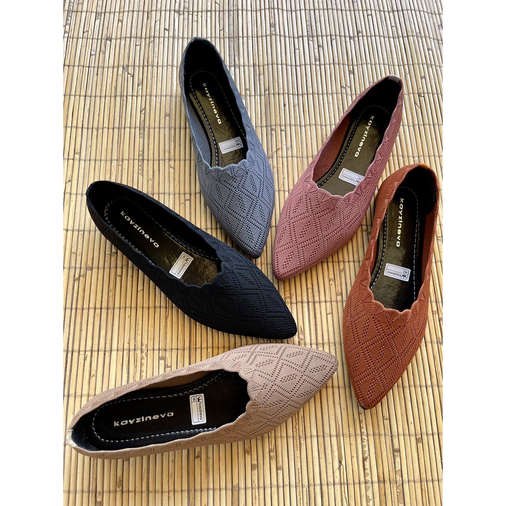 Kayzineva Sepatu Flat Wanita Rajut Premium Import DD09