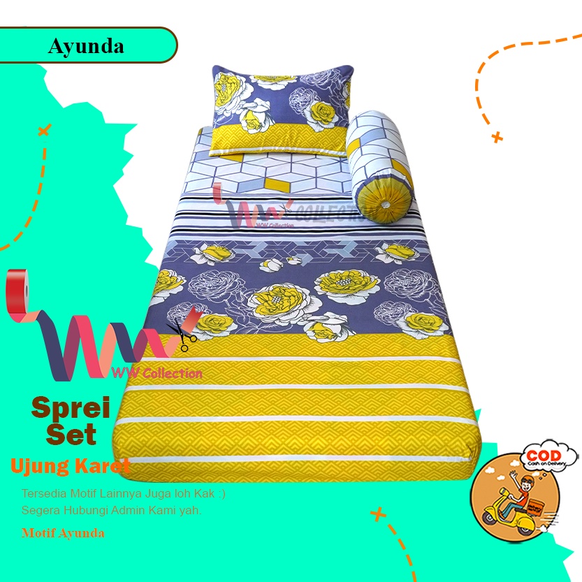 Sprei 90x200 Sprei Single - Sudut Karet