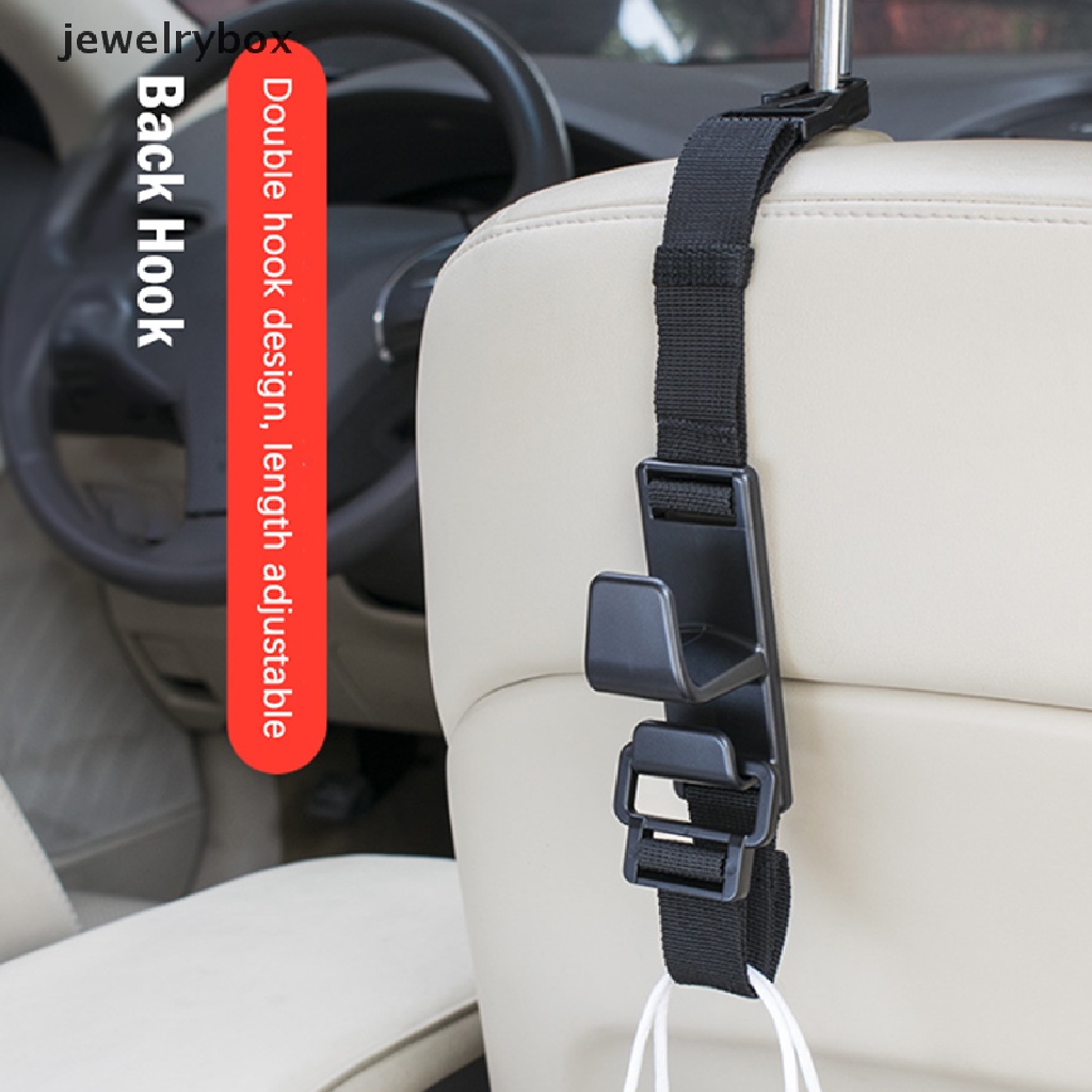 [jewelrybox] Pengait Sandaran Kepala Kursi Mobil adjustable Gantungan Holder Hook Untuk Tas Dompet Butik Belanjaan