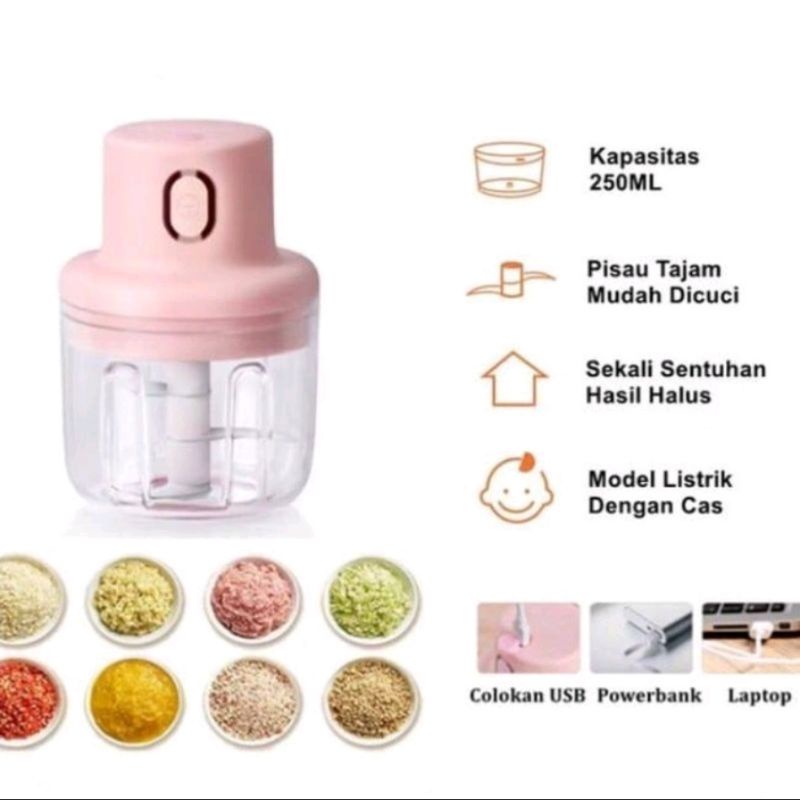 blender chopper mini blender mini Portable elektrik 250 ml