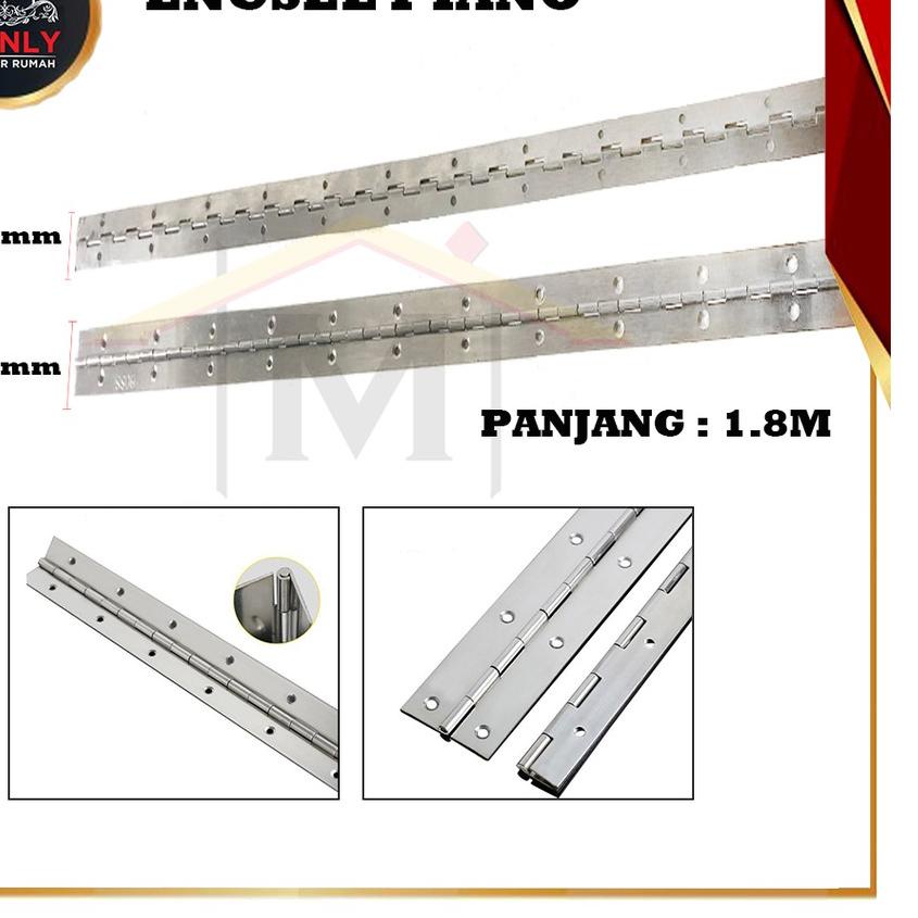 ❆ Engsel Piano 1.8 Meter / Engsel Lemari besi dapur/ Engsel Panjang Meteran /Engsel Lemari Per 1.8 M