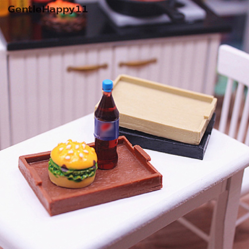 Gentlehappy 1: 12rumah Boneka Mini Dish Chops Tray Bowl W/Cover Peralatan Makan Kitchen DecorToy id