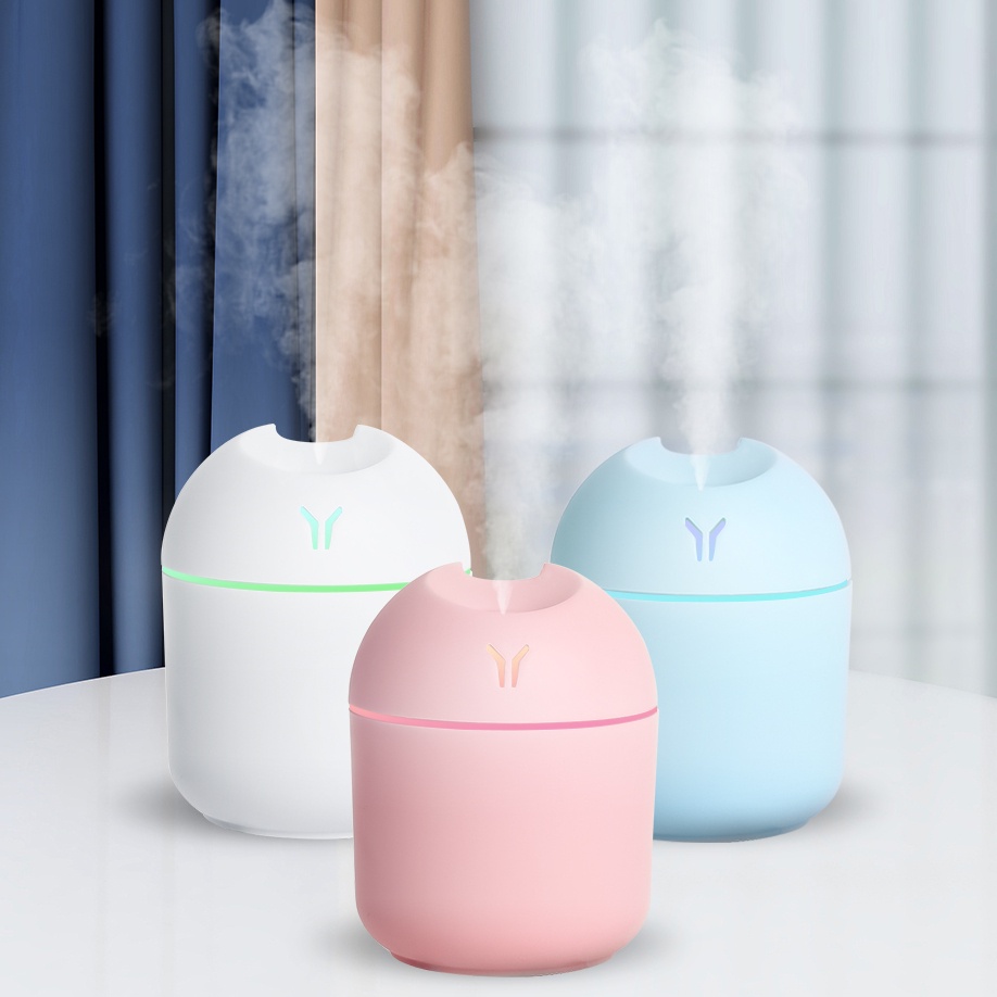 3pcs/set 250ML USB Aroma Essential Oil Diffuser Mini Air Humidifier LED Night Lamp Diffuser Portable Pengharum Ruangan Mobil Untuk Mobil Rumah