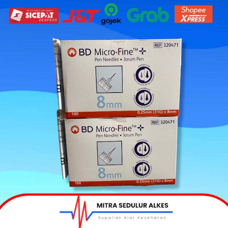 Jarum Microfine 31G 0,25mm x 8mm BIRU Jarum Insulin Micro Fine BD Biru