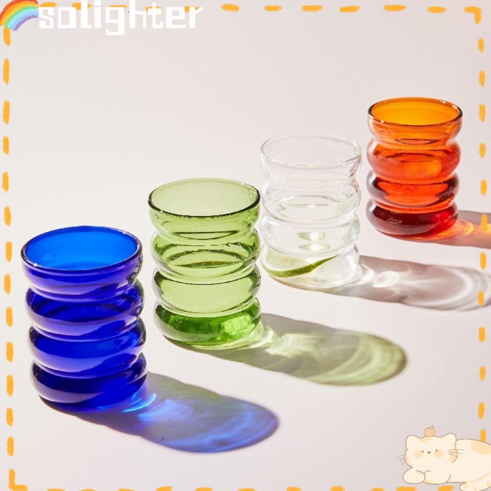 Solighter 300ml Gelas Cangkir Susu Teh Tumbler Ripple Mug