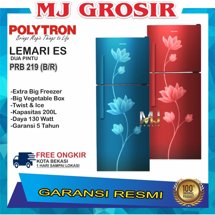 KULKAS POLYTRON PRB 219 LEMARI ES 2 PINTU PRB219 PRB 219