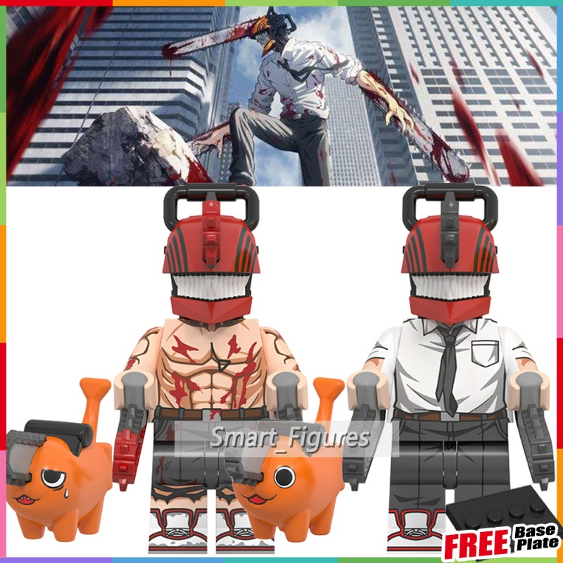 Chainsaw Man Minifigures Denji Pochita Makima Mainan Rakitan Anak Hadiah Angka Mini WM2523 WM2524