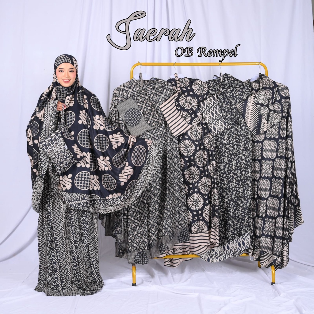 mukena dewasa ob rempel batik saerah matt rayon premium