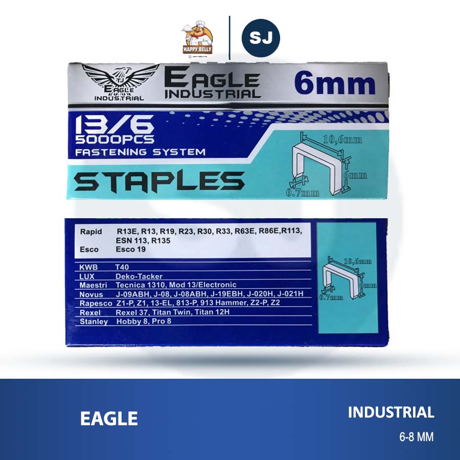 

EAGLE Anak Staples / Isi Staples Gun / Anak Hekter 6mm x 5000pcs EAGLE